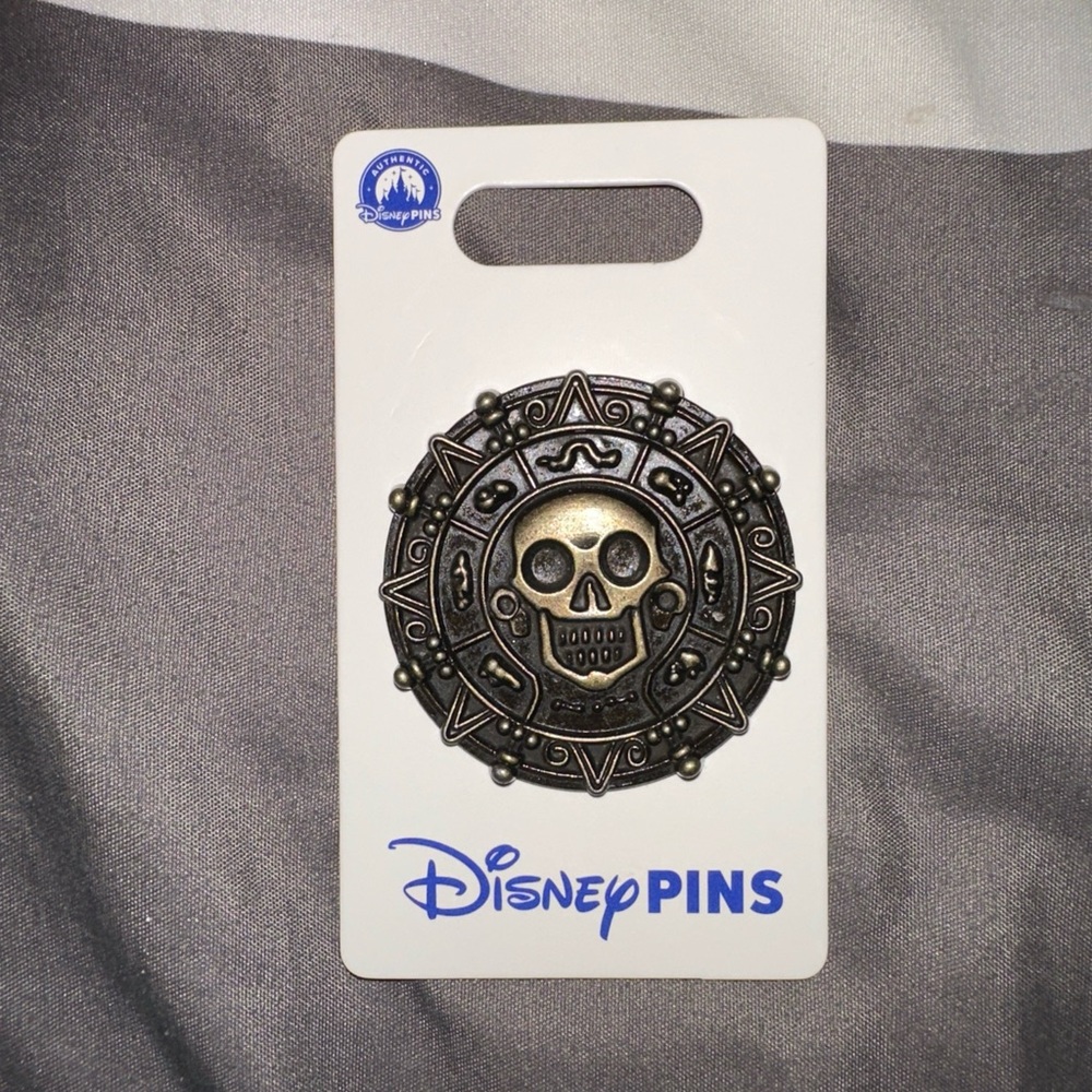Disney Black and Gold Skull Pin